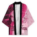 Breast Cancer Awareness Kimono Party Like A Survivor - Pink African Pattern