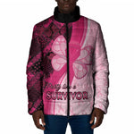 Breast Cancer Awareness Padded Jacket Party Like A Survivor - Pink African Pattern