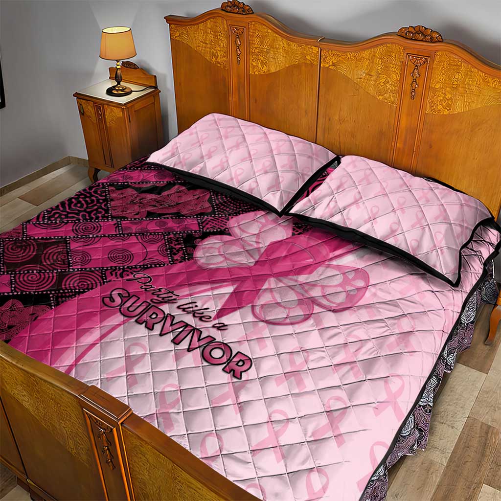 Breast Cancer Awareness Quilt Bed Set Think Pink - African Pattern - African Pride