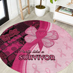Breast Cancer Awareness Round Carpet Think Pink - African Pattern - African Pride