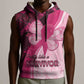 Breast Cancer Awareness Sleeveless Hoodie Think Pink - African Pattern - African Pride