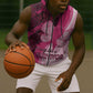 Breast Cancer Awareness Sleeveless Zip Hoodie Think Pink - African Pattern - African Pride