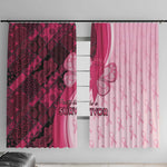 Breast Cancer Awareness Window Curtain Think Pink - African Pattern - African Pride