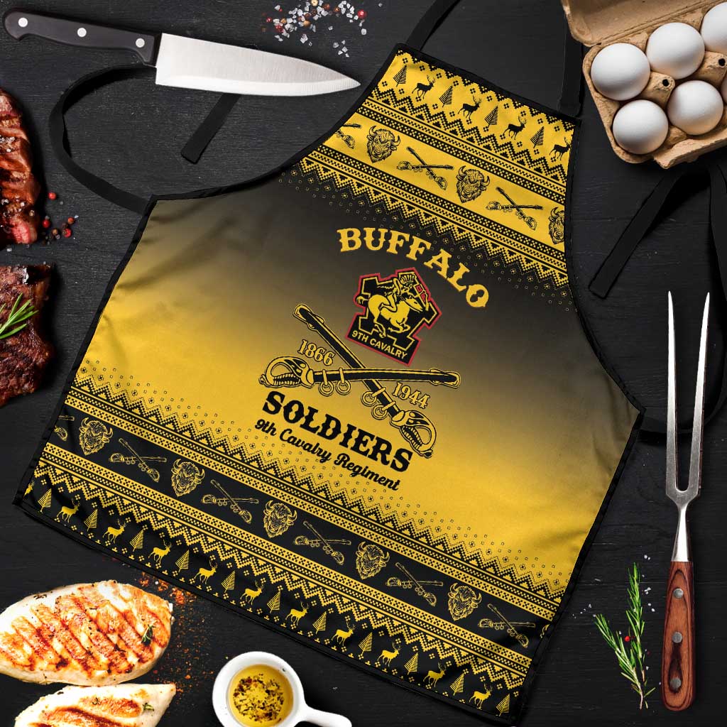 Buffalo Soldiers Christmas Apron 9th Cavalry Regiment