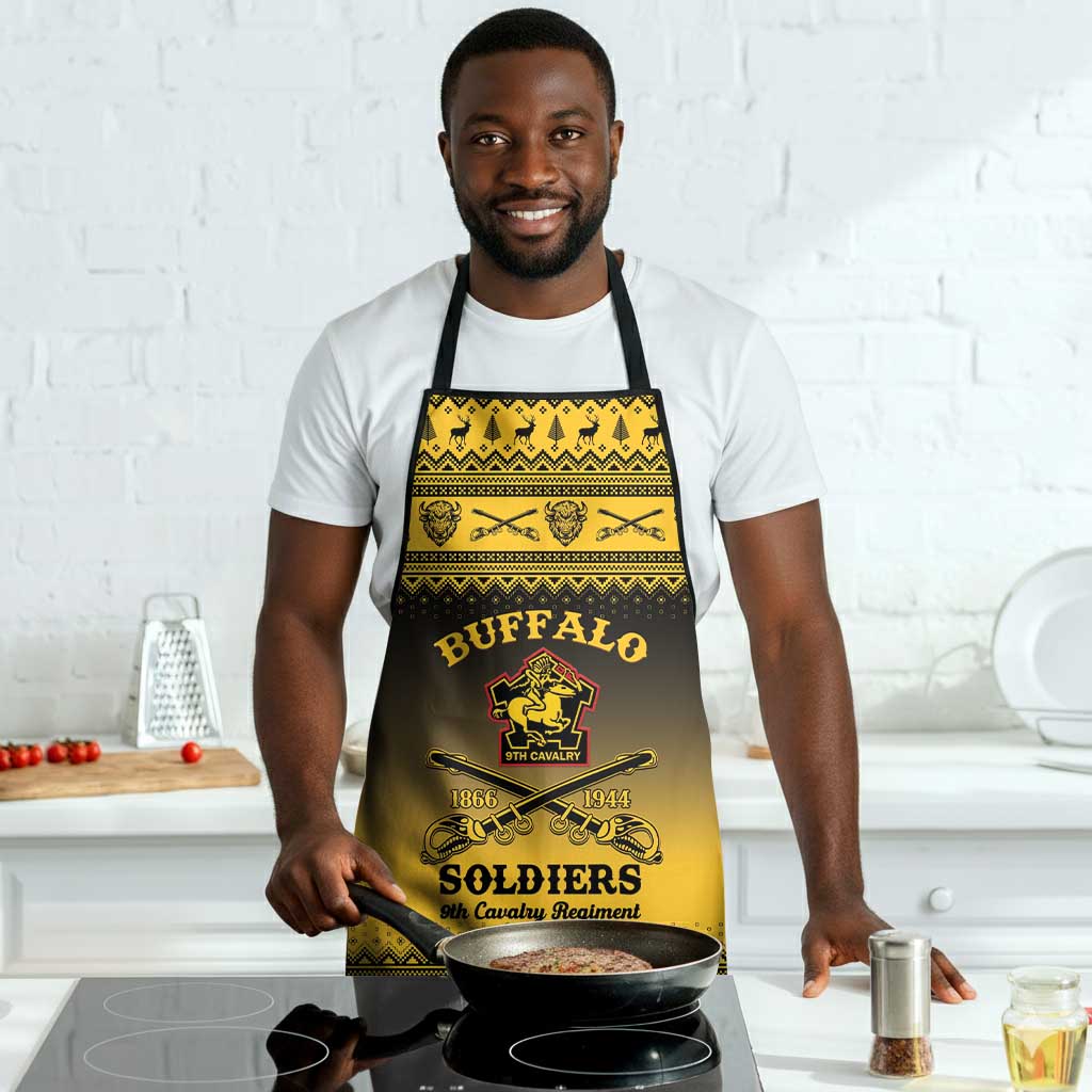 Buffalo Soldiers Christmas Apron 9th Cavalry Regiment