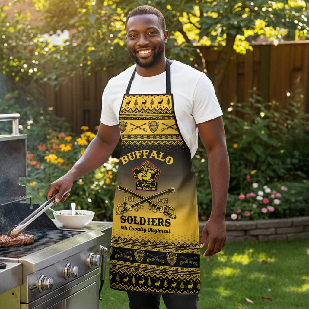 Buffalo Soldiers Christmas Apron 9th Cavalry Regiment