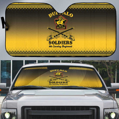 Buffalo Soldiers Christmas Auto Sun Shade 9th Cavalry Regiment