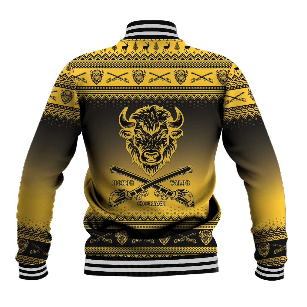 Afro Christmas Buffalo Soldiers Baseball Jacket 9th Cavalry Regiment - African Pride