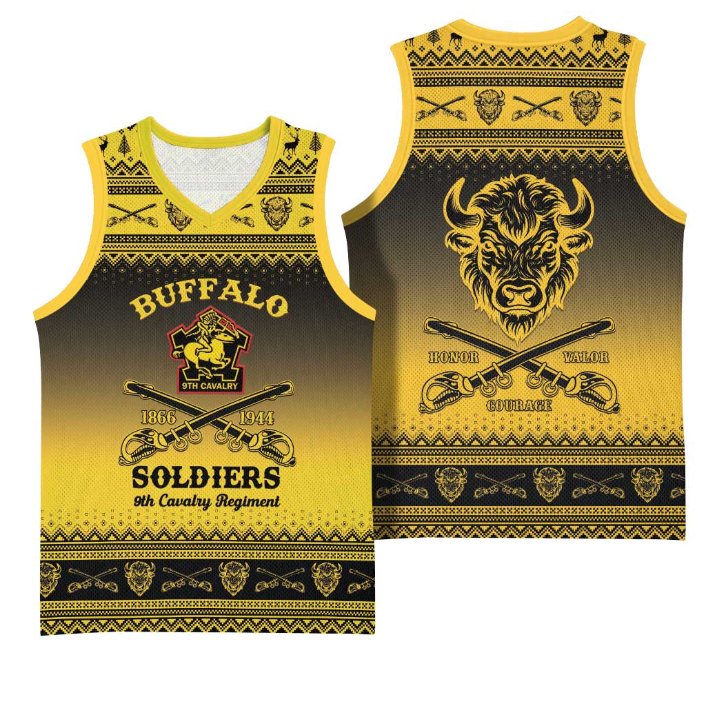 Afro Christmas Buffalo Soldiers Basketball Jersey 9th Cavalry Regiment LT15