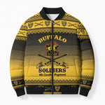 Buffalo Soldiers Christmas Bomber Puffer Jacket 9th Cavalry Regiment
