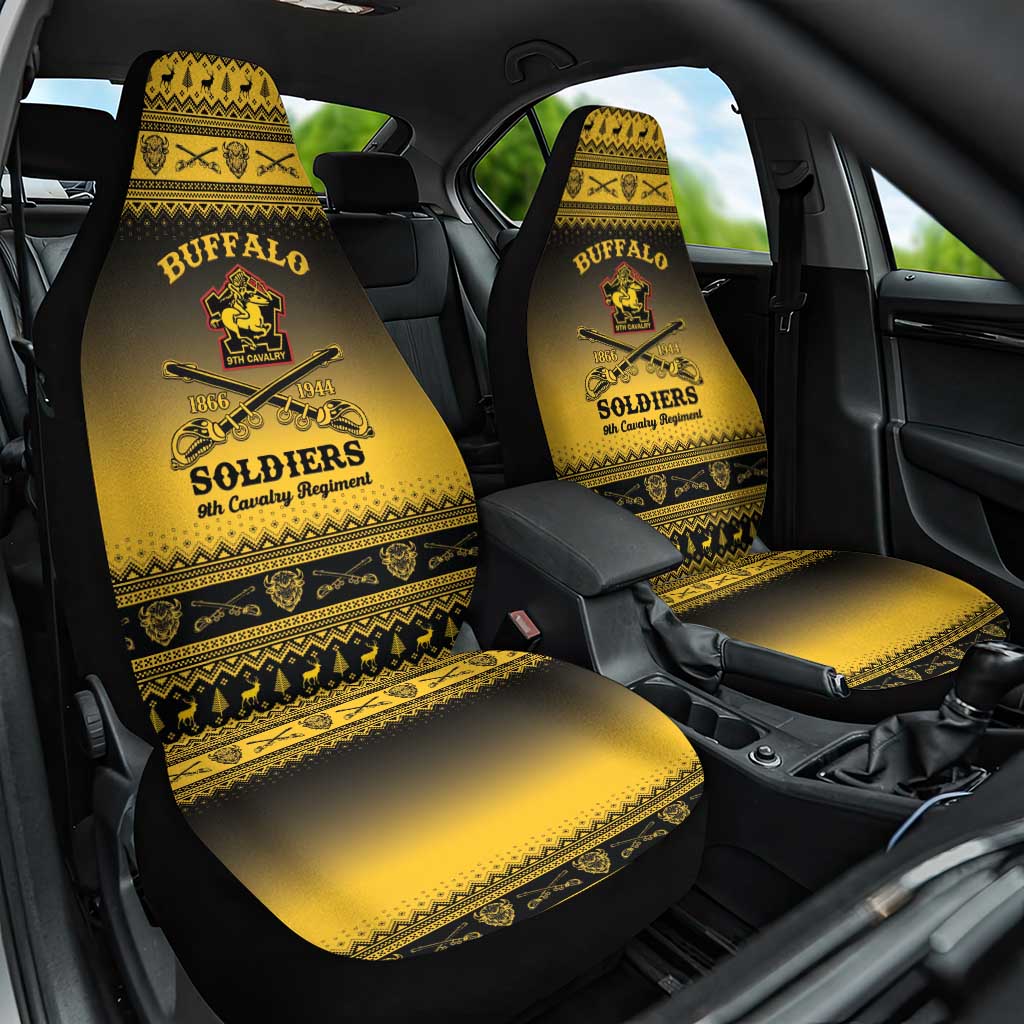 Afro Christmas Buffalo Soldiers Car Seat Cover 9th Cavalry Regiment - African Pride