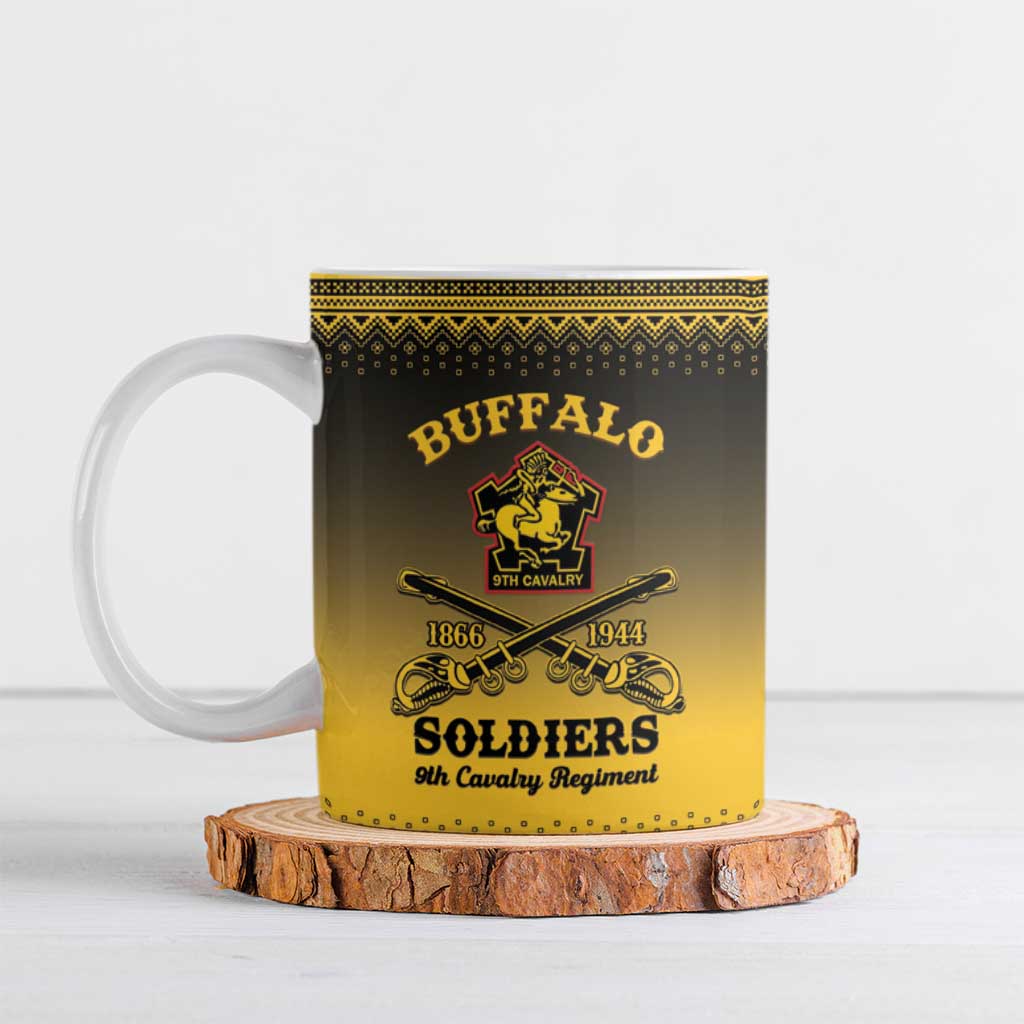 Buffalo Soldiers Christmas Ceramic Mug 9th Cavalry Regiment