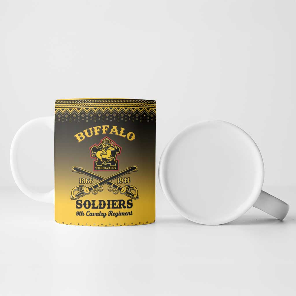 Buffalo Soldiers Christmas Ceramic Mug 9th Cavalry Regiment