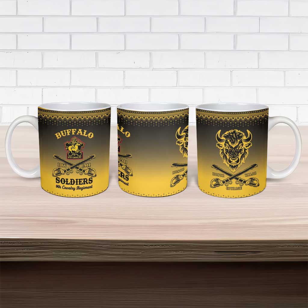 Buffalo Soldiers Christmas Ceramic Mug 9th Cavalry Regiment