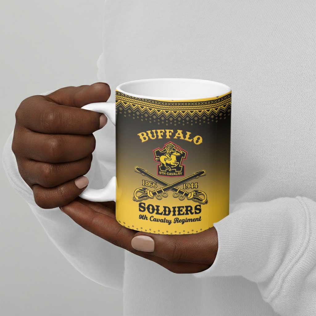 Buffalo Soldiers Christmas Ceramic Mug 9th Cavalry Regiment