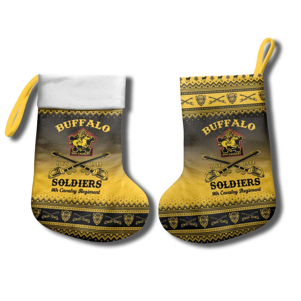 Afro Christmas Buffalo Soldiers Christmas Stocking 9th Cavalry Regiment - African Pride