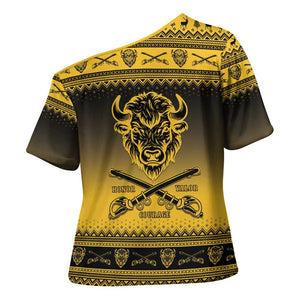 Buffalo Soldiers Christmas Cross Shoulder Shirt 9th Cavalry Regiment