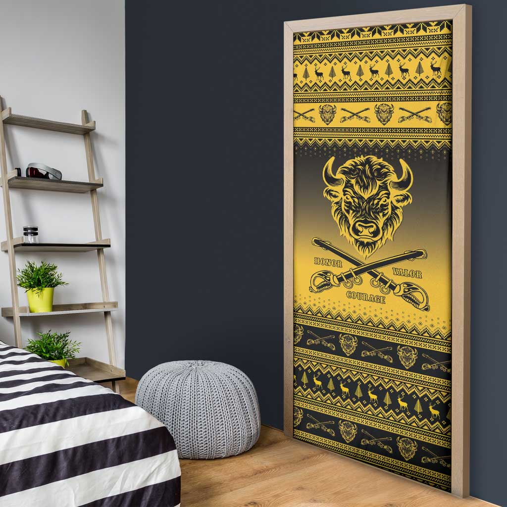 Buffalo Soldiers Christmas Door Cover 9th Cavalry Regiment