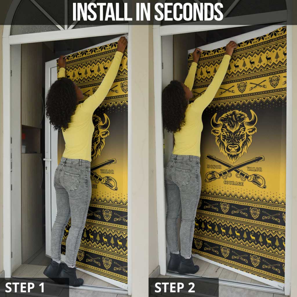 Buffalo Soldiers Christmas Door Cover 9th Cavalry Regiment