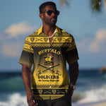 Afro Christmas Buffalo Soldiers Hawaiian Shirt 9th Cavalry Regiment - African Pride