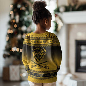 Afro Christmas Buffalo Soldiers Kid Ugly Christmas Sweater 9th Cavalry Regiment - African Pride