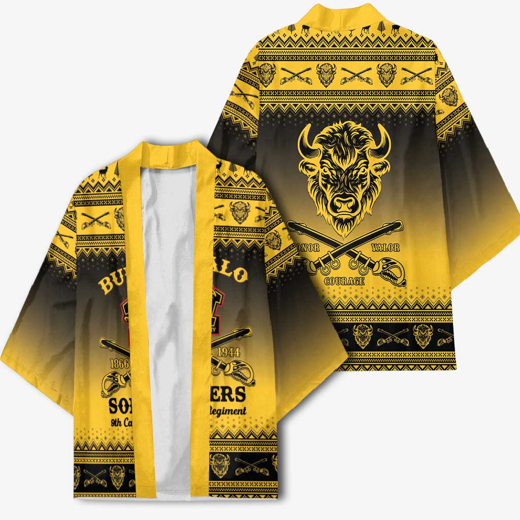 Buffalo Soldiers Christmas Kimono 9th Cavalry Regiment