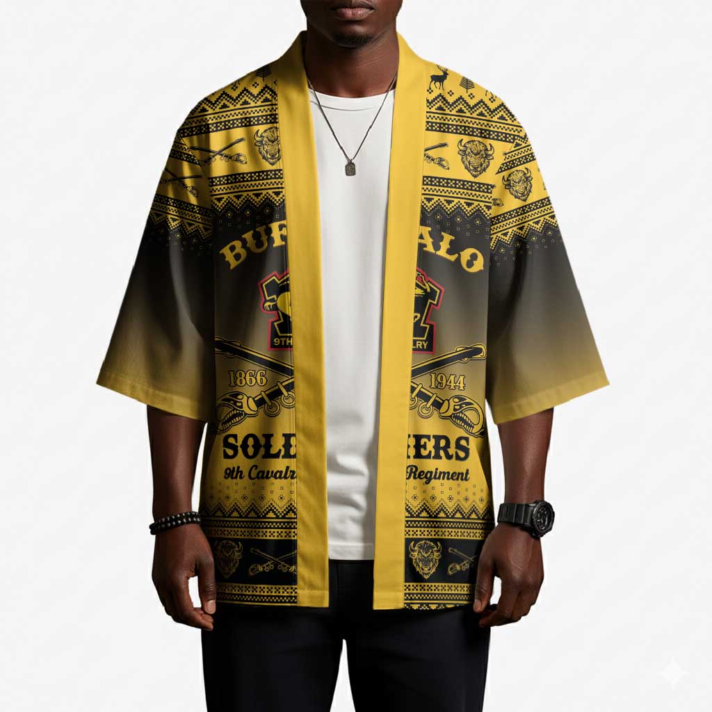 Buffalo Soldiers Christmas Kimono 9th Cavalry Regiment