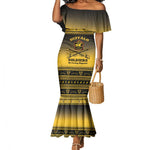 Afro Christmas Buffalo Soldiers Mermaid Dress 9th Cavalry Regiment - African Pride