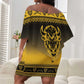 Afro Christmas Buffalo Soldiers Off Shoulder Short Dress 9th Cavalry Regiment - African Pride