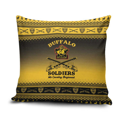Buffalo Soldiers Christmas Pillow Cover 9th Cavalry Regiment