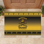 Afro Christmas Buffalo Soldiers Rubber Doormat 9th Cavalry Regiment - African Pride