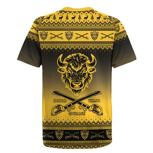 Afro Christmas Buffalo Soldiers Rugby Jersey 9th Cavalry Regiment - African Pride