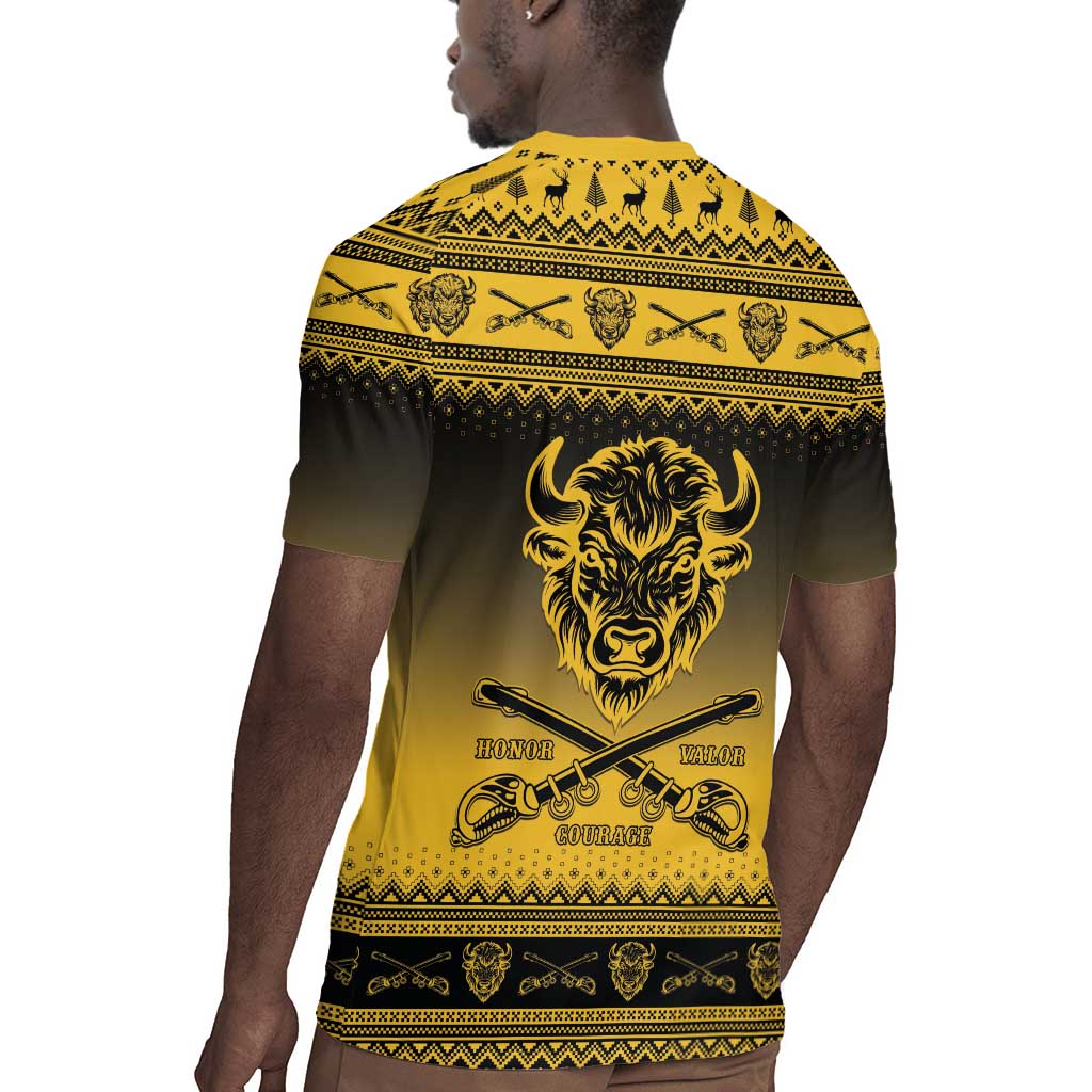 Afro Christmas Buffalo Soldiers Rugby Jersey 9th Cavalry Regiment - African Pride