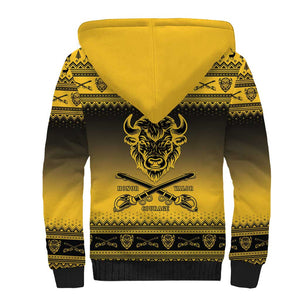 Afro Christmas Buffalo Soldiers Sherpa Hoodie 9th Cavalry Regiment - African Pride