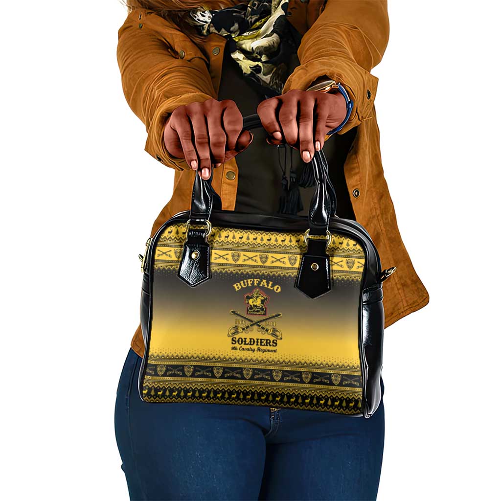 Afro Christmas Buffalo Soldiers Shoulder Handbag 9th Cavalry Regiment - African Pride