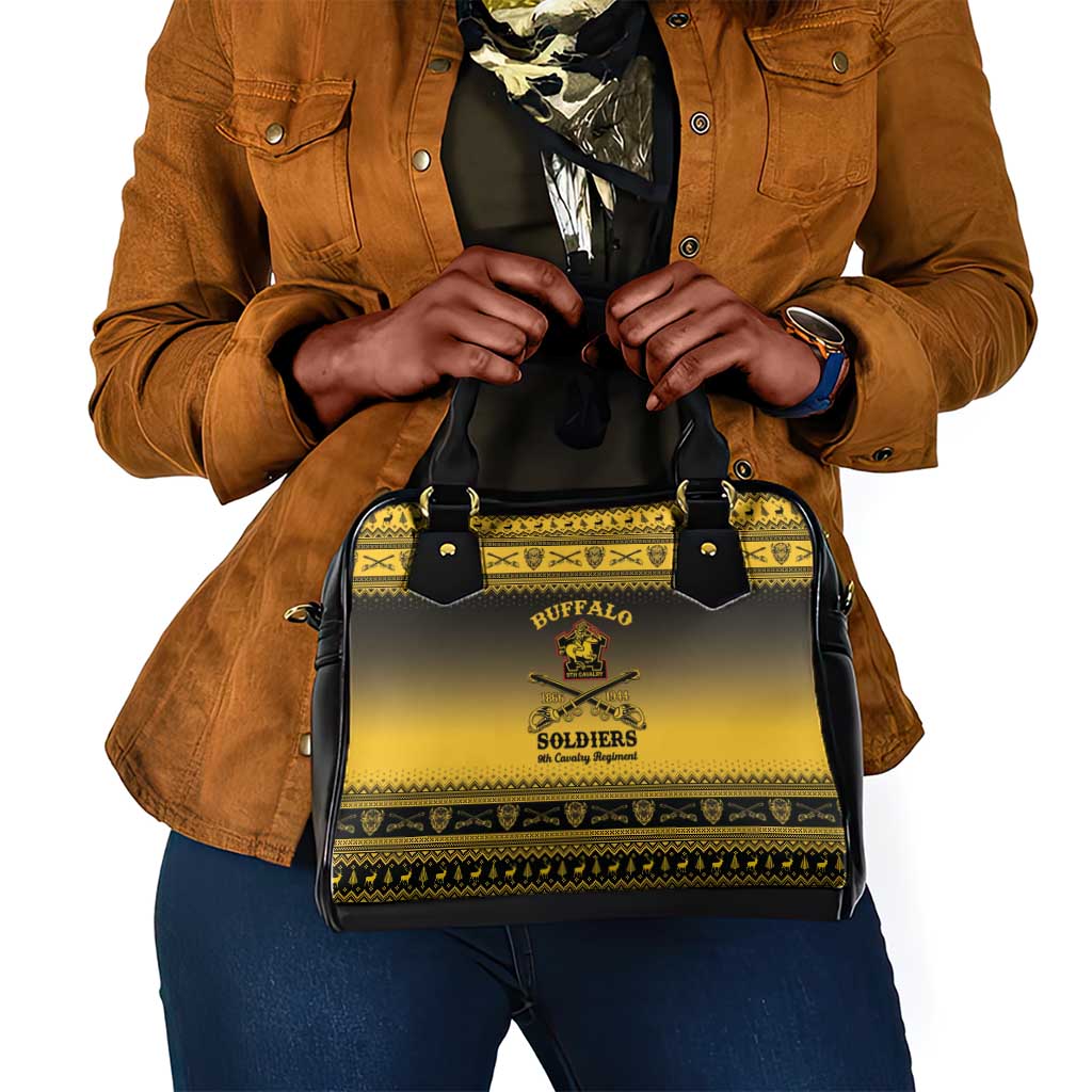 Afro Christmas Buffalo Soldiers Shoulder Handbag 9th Cavalry Regiment - African Pride