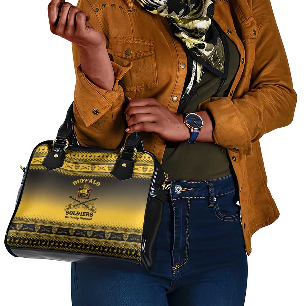 Afro Christmas Buffalo Soldiers Shoulder Handbag 9th Cavalry Regiment - African Pride