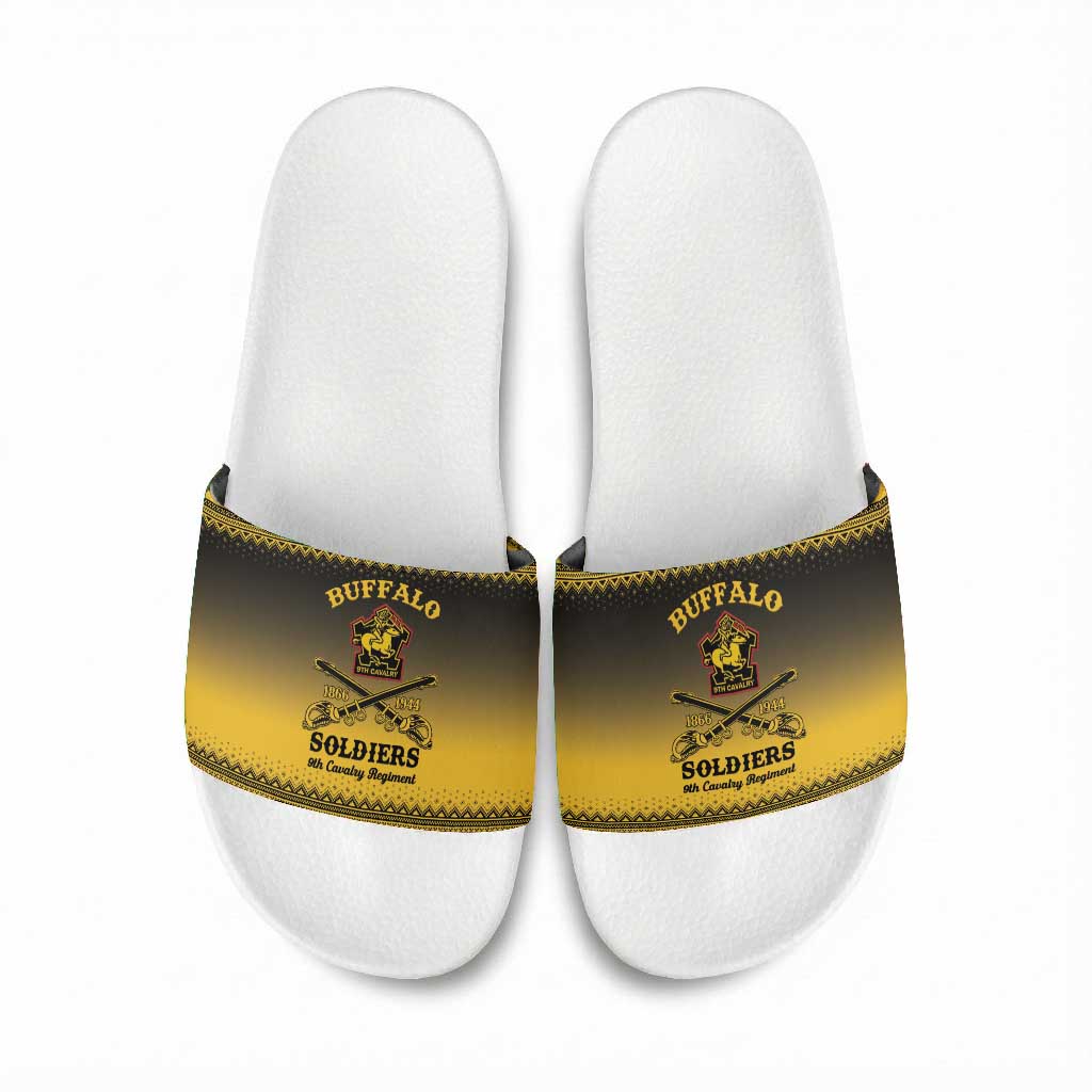 Buffalo Soldiers Christmas Slide Sandals 9th Cavalry Regiment