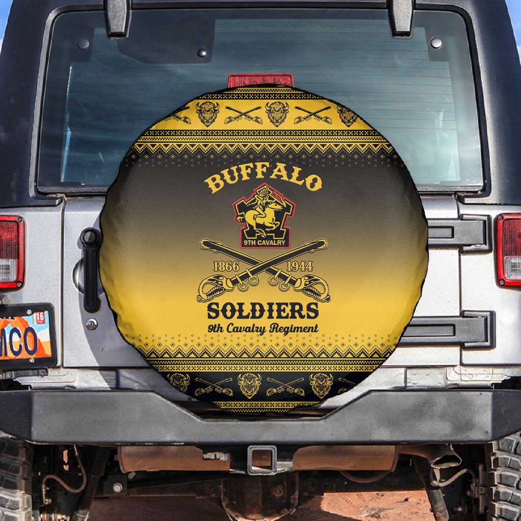 Afro Christmas Buffalo Soldiers Spare Tire Cover 9th Cavalry Regiment - African Pride