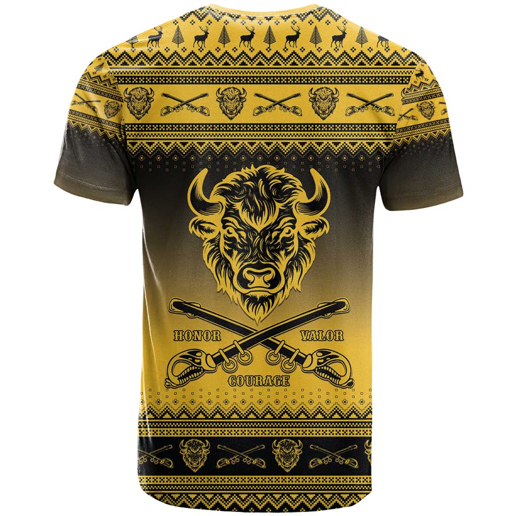Afro Christmas Buffalo Soldiers T shirt 9th Cavalry Regiment - African Pride