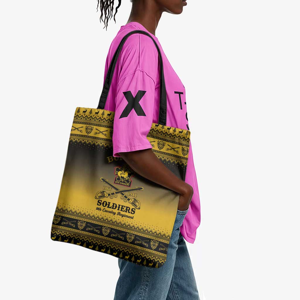 Buffalo Soldiers Christmas Tote Bag 9th Cavalry Regiment