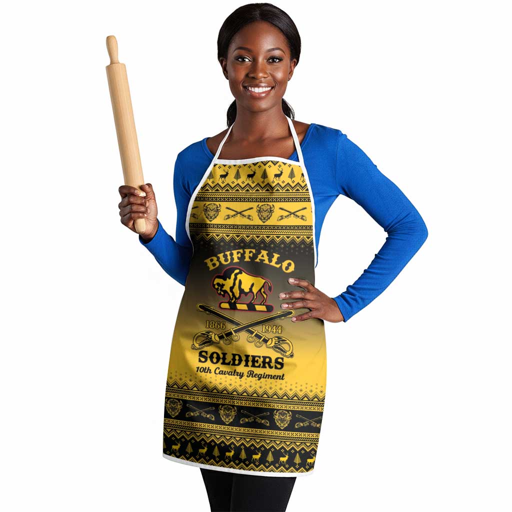 Buffalo Soldiers Christmas Apron 10th Cavalry Regiment