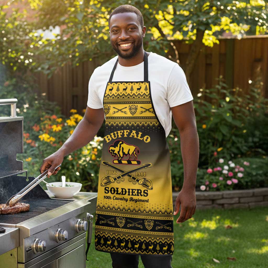 Buffalo Soldiers Christmas Apron 10th Cavalry Regiment