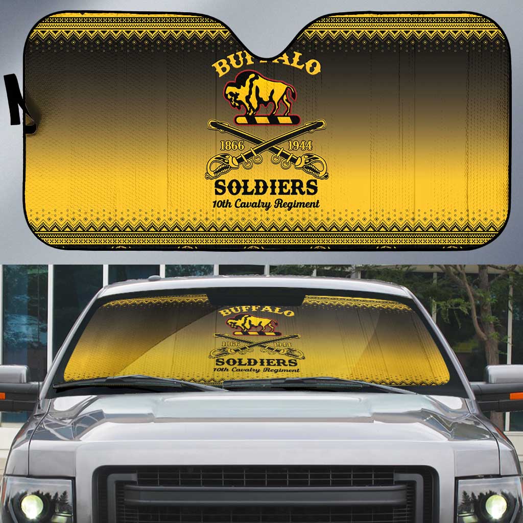 Buffalo Soldiers Christmas Auto Sun Shade 10th Cavalry Regiment