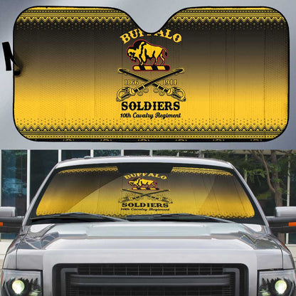 Buffalo Soldiers Christmas Auto Sun Shade 10th Cavalry Regiment