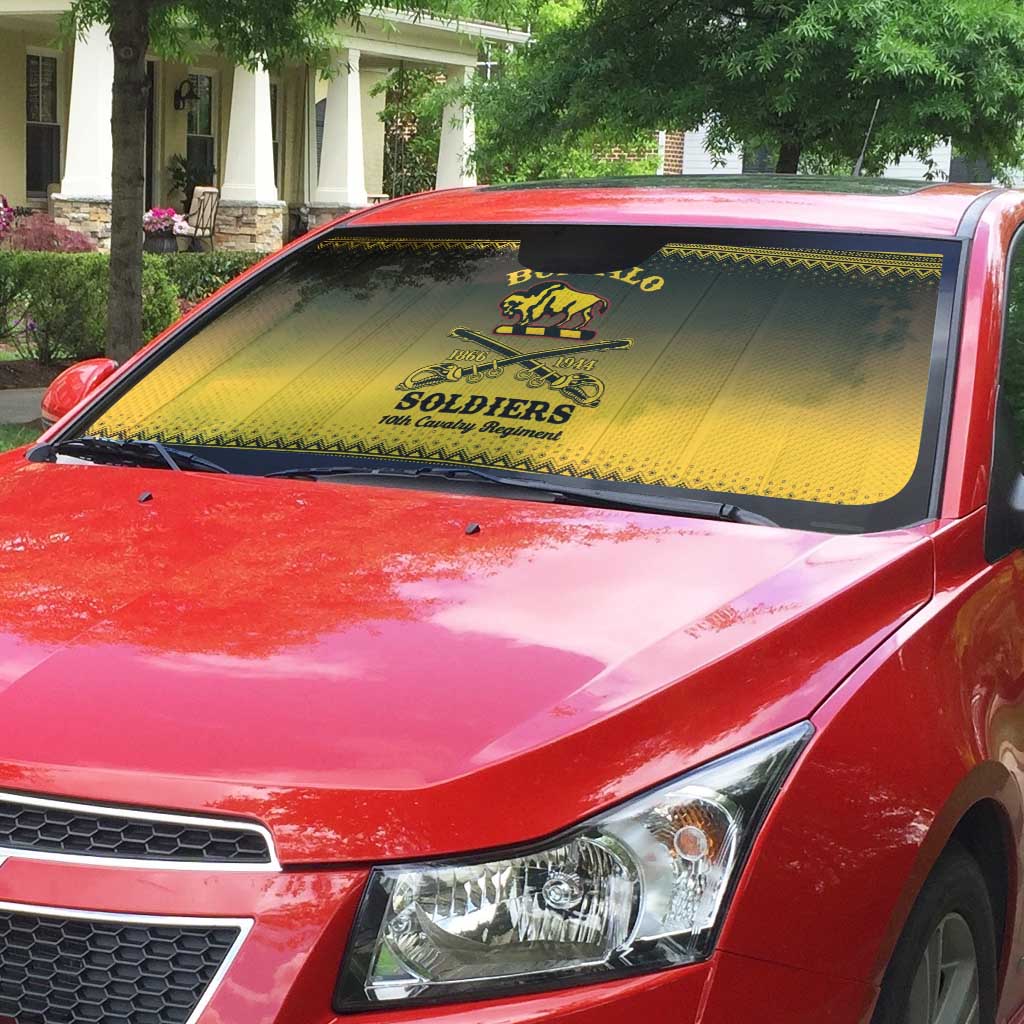 Buffalo Soldiers Christmas Auto Sun Shade 10th Cavalry Regiment