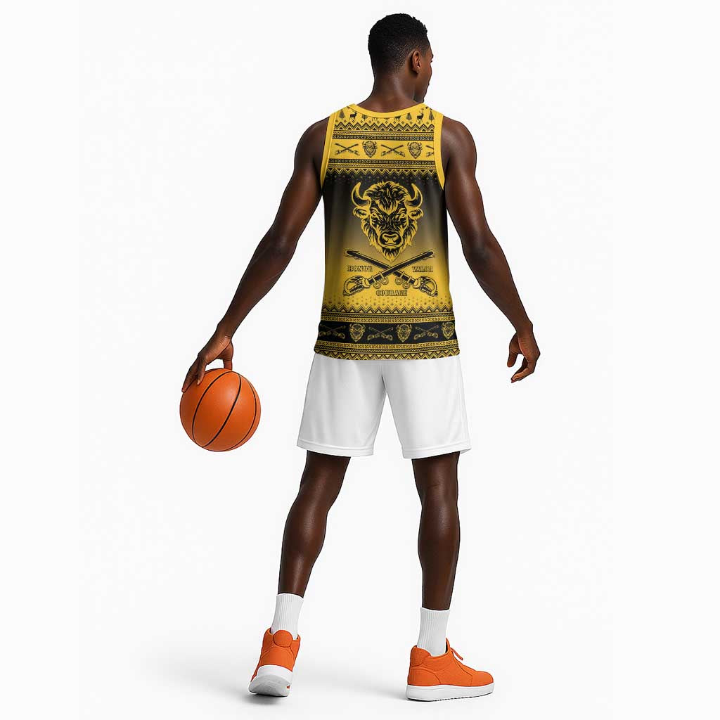 Afro Christmas Buffalo Soldiers Basketball Jersey 10th Cavalry Regiment LT15