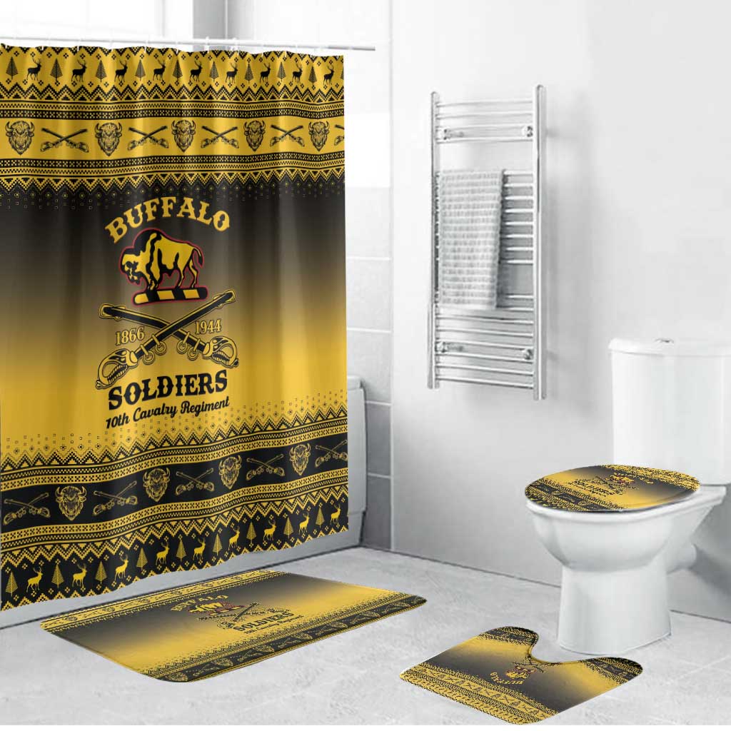 Buffalo Soldiers Christmas Bathroom Set 10th Cavalry Regiment