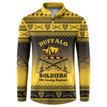 Buffalo Soldiers Christmas Button Sweatshirt 10th Cavalry Regiment