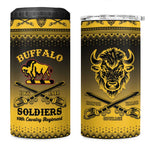 Afro Christmas Buffalo Soldiers 4 in 1 Can Cooler Tumbler 10th Cavalry Regiment - African Pride